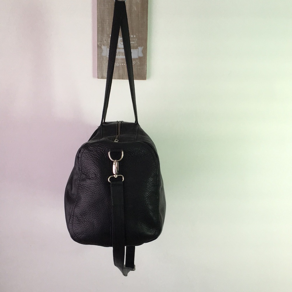 Alex Bender Leather Weekender Duffle Bag - Picture 3 of 7
